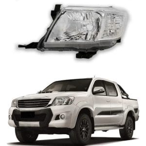 Farol Dianteiro Esquerdo Hilux 2012-2015 - Manual Cromado