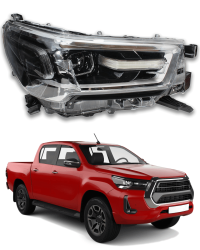 Farol Led Hilux Dianteiro Direito Toyota Hilux Rocco LED 2016-2024